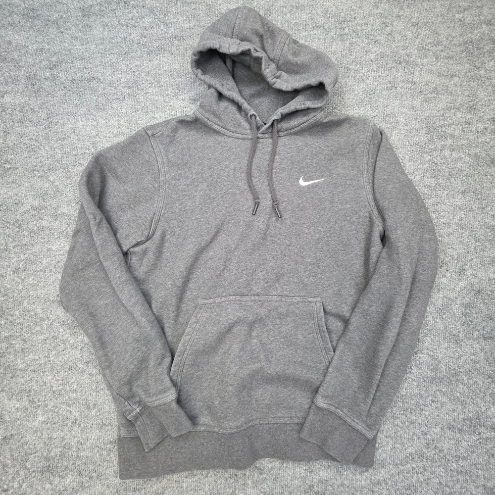 Vintage Nike Mini Swoosh Pullover Hoodie Men's Medium Gray Y2K
